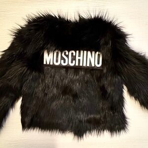 Moschino x H&M Black Faux Fur Jacket – Brand New with Tags
